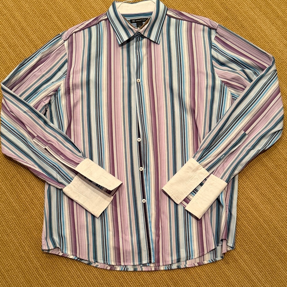 INC International Concepts Multicolor Striped Shirt